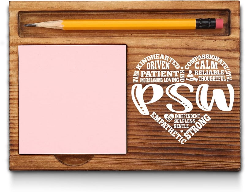 akeke Personal Support Worker Gifts, Appreciation Thank You Gifts for Personal Support Worker Office Decor, Gifts for PSW Desk Self-Stick Note Pad Holders GAA28 - Image 1